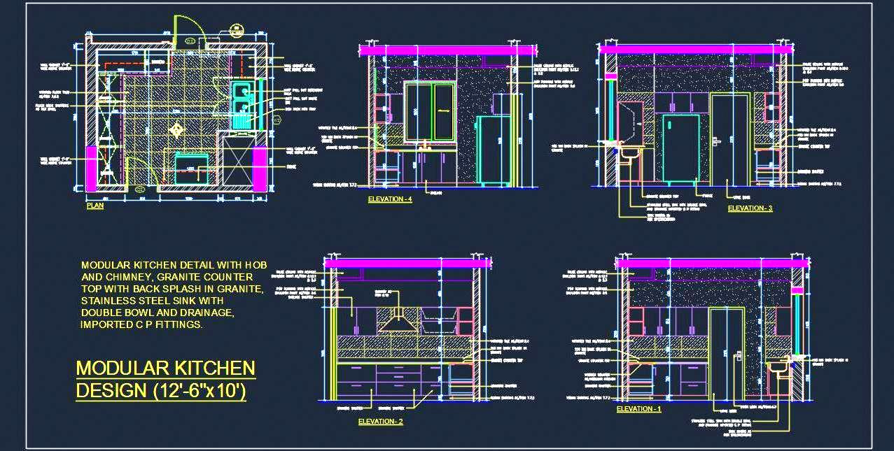 Kitchen Design 12'x10' Layout with Hob & Lift-Up Shutters